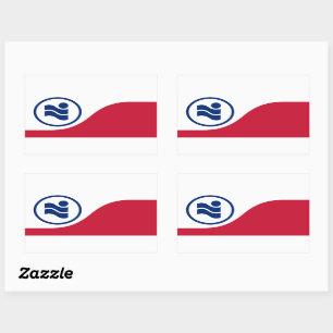 Flagge von Irving, Texas Rechteckiger Aufkleber