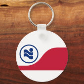 Flagge von Irving, Texas Schlüsselanhänger (Vorderseite)