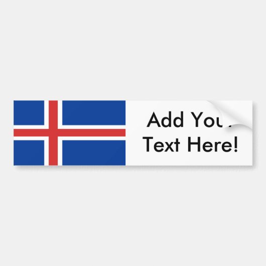 Flagge von Island Autoaufkleber (Vorne)