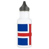 Flagge von Island Edelstahlflasche (Links)