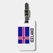 FLAGGE von ISLAND Gepäckanhänger (Vorderseite vertikal)