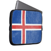 Flagge von Island Grunge Laptopschutzhülle (Vorne Rechts)
