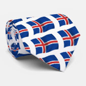 Flagge von Island Krawatte (Gerollt)