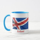 Flagge von Island Tasse (Links)