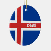 Flagge von Island-Verzierung Keramik Ornament (Rechts)