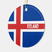 Flagge von Island-Verzierung Keramik Ornament (Links)