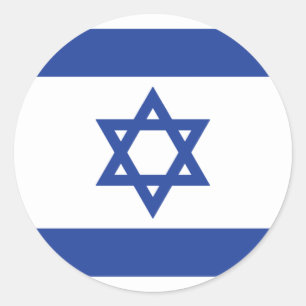 Flagge von Israel Runder Aufkleber