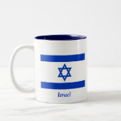 Flagge von Israel Zweifarbige Tasse (Links)