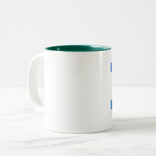 Flagge von Israel Zweifarbige Tasse (Vorderseite Links)