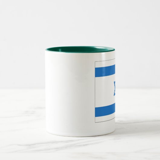 Flagge von Israel Zweifarbige Tasse (Mittel)