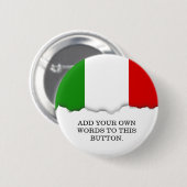 Flagge von Italien Button (Vorne & Hinten)
