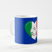 Flagge von ITALIEN FUSSBALL und Nationalelfe 2014 Kaffeetasse (Vorderseite Links)