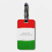 Flagge von Italien Gepäckanhänger (Rückseite vertikal)