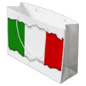 Flagge von Italien Große Geschenktüte (Rückseite Schrägansicht)