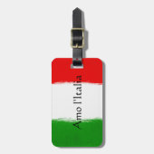 Flagge von Italien. I Liebe Italien Gepäckanhänger (Vorderseite vertikal)