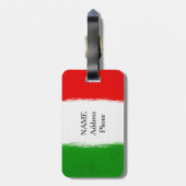 Flagge von Italien. I Liebe Italien Gepäckanhänger (Rückseite vertikal)
