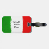Flagge von Italien. I Liebe Italien Gepäckanhänger (Rückseite horizontal)