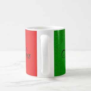Flagge von Italien. I Liebe Italien Kaffeetasse