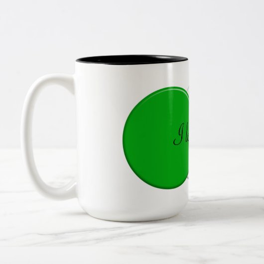 Flagge von Italien. I Liebe Italien Zweifarbige Tasse (Links)