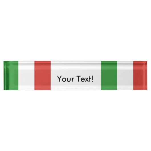 Flagge von Italien Namensplakette (Vorderseite)