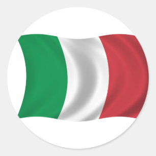 Flagge von Italien Runder Aufkleber