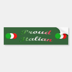 Flagge von Italien. Stolzer Italiener Autoaufkleber