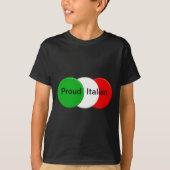 Flagge von Italien. Stolzer Italiener T-Shirt (Vorderseite)