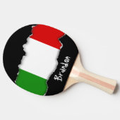 Flagge von Italien Tischtennis Schläger (Seitenansicht)
