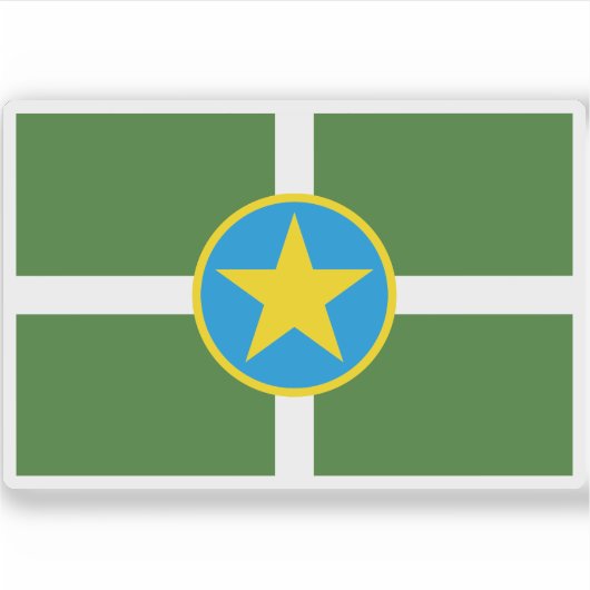 Flagge von Jackson, Mississippi Aufkleber (Vorderseite)