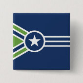 Flagge von Jackson, Tennessee Button (Vorderseite)