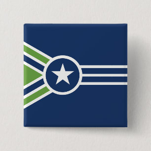 Flagge von Jackson, Tennessee Button