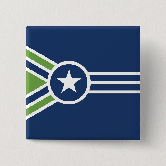 Flagge von Jackson, Tennessee Button (Vorderseite)