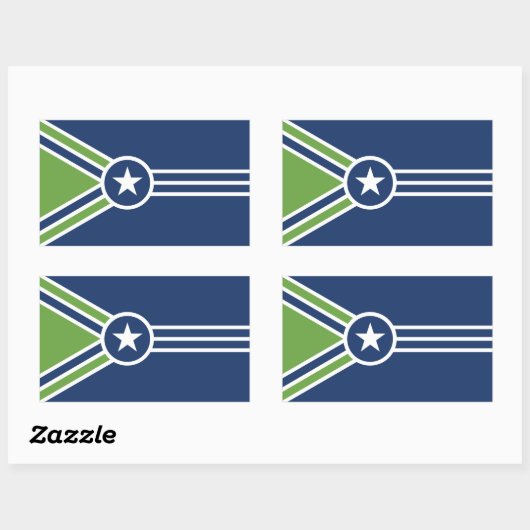 Flagge von Jackson, Tennessee Rechteckiger Aufkleber (Blatt)