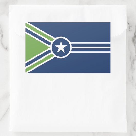 Flagge von Jackson, Tennessee Rechteckiger Aufkleber (Tasche)