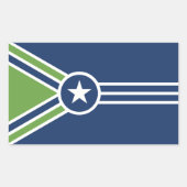 Flagge von Jackson, Tennessee Rechteckiger Aufkleber (Vorderseite)