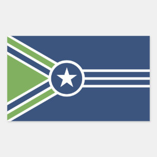 Flagge von Jackson, Tennessee Rechteckiger Aufkleber