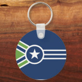 Flagge von Jackson, Tennessee Schlüsselanhänger (Rückseite)