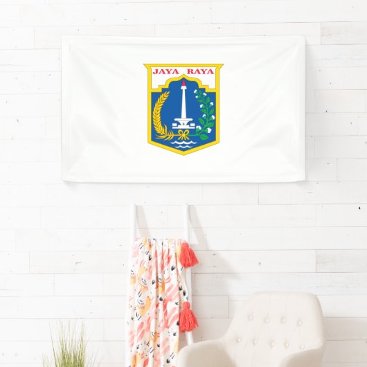 Flagge von Jakarta (Stadt der indonesischen Haupts Banner (Insitu)