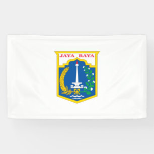 Flagge von Jakarta (Stadt der indonesischen Haupts Banner