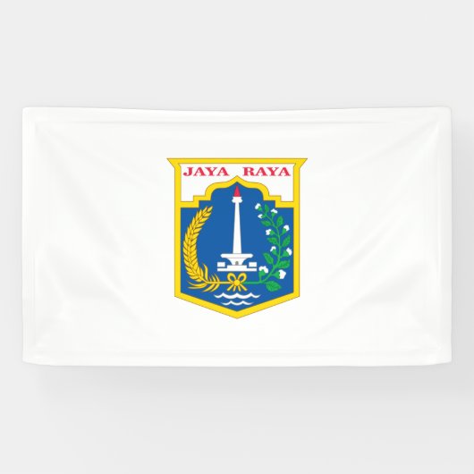 Flagge von Jakarta (Stadt der indonesischen Haupts Banner (Horizontal)