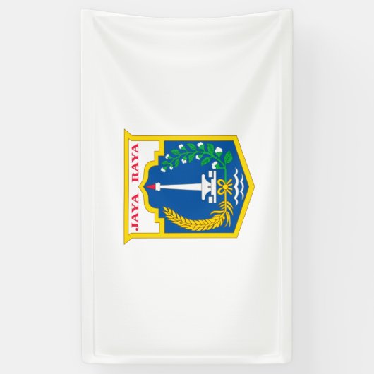 Flagge von Jakarta (Stadt der indonesischen Haupts Banner (Vertikal)