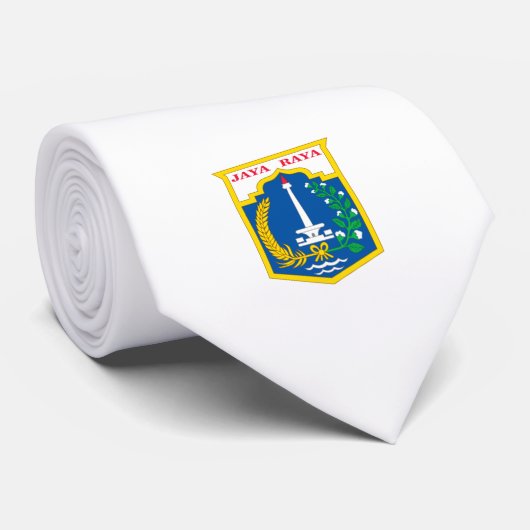 Flagge von Jakarta (Stadt der indonesischen Haupts Krawatte (Gerollt)