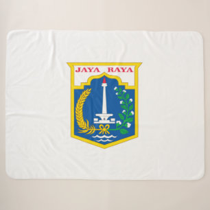 Flagge von Jakarta (Stadt der indonesischen Haupts Sherpadecke