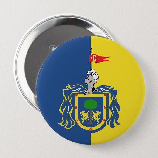 Flagge von Jalisco Button (Vorne & Hinten)