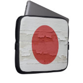 Flagge von Japan verwitterte Farbe Laptopschutzhülle (Vorne Rechts)