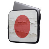 Flagge von Japan verwitterte Farbe Laptopschutzhülle (Vorderseite Links)