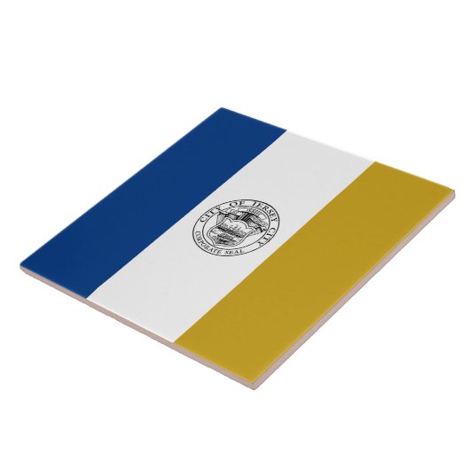 Flagge von Jersey City (New Jersey) Fliese (Seite)