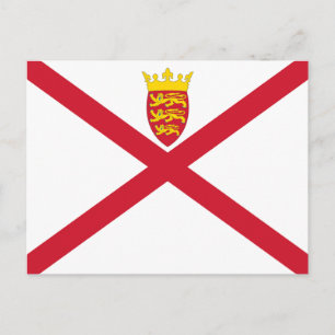 Flagge von Jersey Postkarte