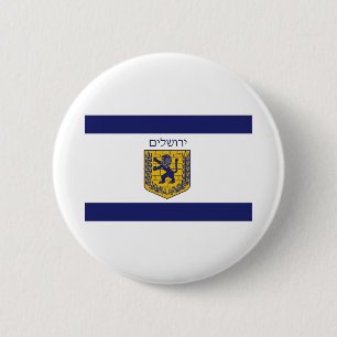 Flagge von Jerusalem Button