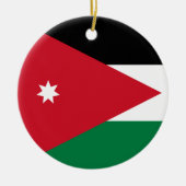 Flagge von Jordanien-Verzierung Keramik Ornament (Vorne)